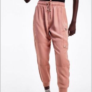 Zara Orange Cargo Pants
